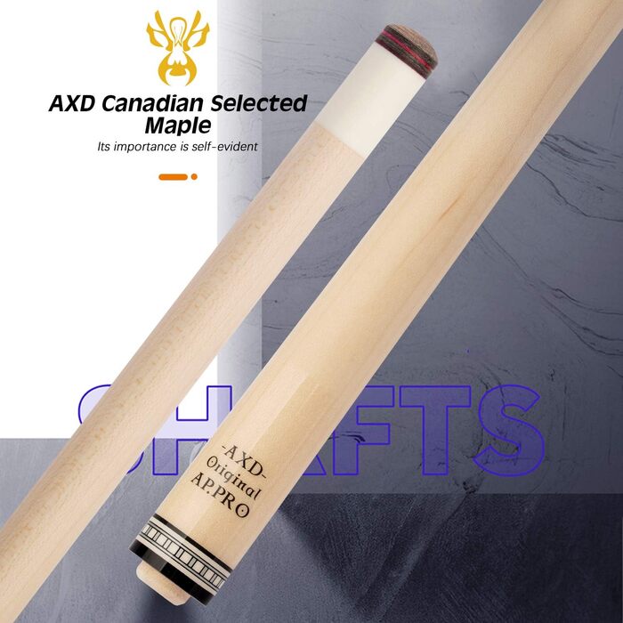 Більярдний кий KONLLEN Dragon-1 з низькою відволікаючою лінією, з подовженням та кейсом (10,5 мм, 11,5 мм, 12,5 мм наконечник Tigerspitze, XTC-гніздо, 3/8 x 8 радіальний штифт, 147 см довжина)