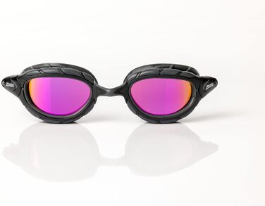 Окуляри для плавання Zoggs Predator для дорослих, антифог, UV-захист, дзеркальні, зручна ультра-фіт посадка, сірі/чорні/рожеві