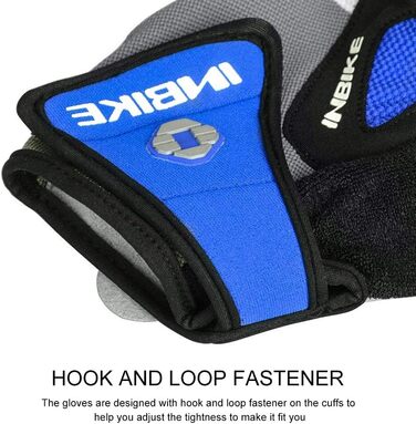 Велосипедні рукавички Inbike напівпальцеві гелеві дихаючі антиковзні амортизуючі для гірського велосипеда чоловічі жіночі літні для велоспорту MTB блакитні L