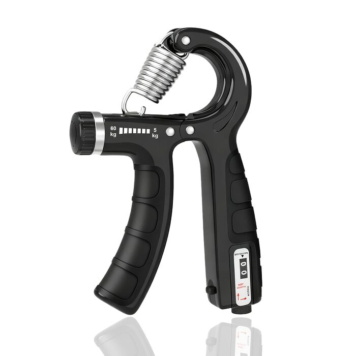 Тренування передпліччя Handtrainer: регульований опір 5-60 кг, ергономічний дизайн, для спортсменів (чорний)