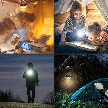 Фонарі кемпінгові LED Flintronic, 2 шт., 5 режимів, SOS, водонепроникні, міні, для намету, портативні, для туризму, риболовлі, надзвичайних ситуацій, оранжевий