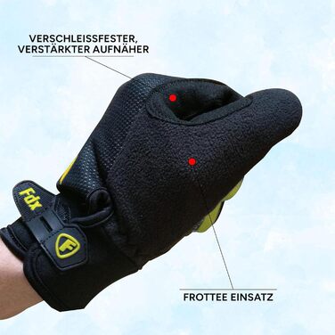 Рукавички для їзди на велосипеді FDX Winter з повним пальцем, дихаючі, водонепроникні, вітронепроникні, з гелевою підкладкою, сумісні з сенсорними екранами, неслизькі, теплі – ідеальні для MTB, шосе, велосипеда та бігу. Чорний/Білий (Чорний/Жовтий, XXL)