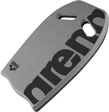Плавальна дошка arena Kickboard, EVA, без ПВХ, срібна, 39x30 см, з отворами для хвату, аксесуар для тренувань у басейні