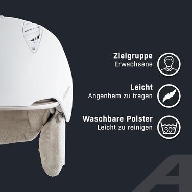 Шолом гірськолижний ALPINA GRAND, білий матовий, 54-57 см, для дорослих