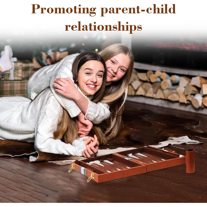 Набір для гри в шашки (бекґеммон) дерев'яний, 15 дюймів, для дорослих та дітей, у кейсі