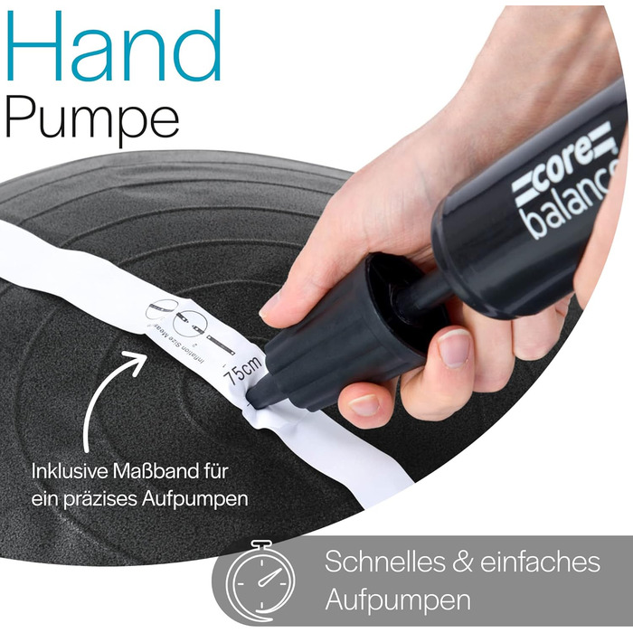 Фітнес-м'яч Core Balance: для йоги, фітнесу, вагітності - 55/65/75/85 см, з насосом