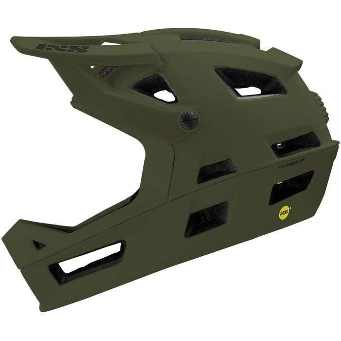 Велошолом IXS Trigger FF MIPS для ендуро, оливковий, розмір XS (49-54 см)
