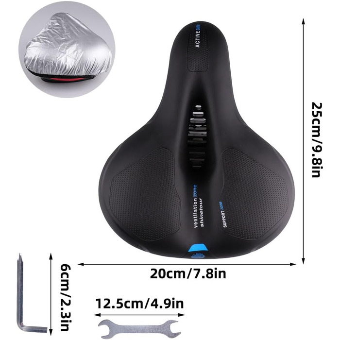 Зручний ергономічний велосипедний сідло з гелевим наповнювачем для чоловіків та жінок, широке велосипедне сідло A-1