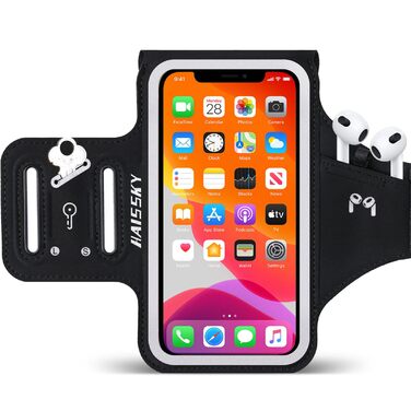 Спортивний браслет для телефону на руку: підходить для iPhone 16/15/14/13/12 Pro Max, Galaxy S25 S24. З кишенькою для навушників, для бігу та фітнесу.