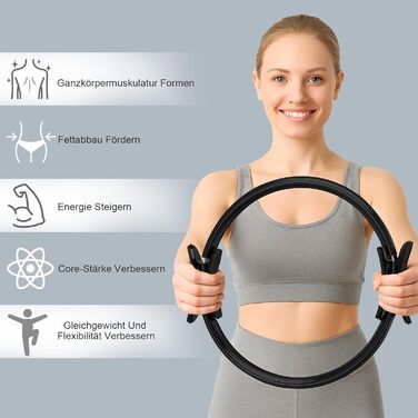 Кільце Pilates SURFOU 32 см: для йоги, фітнесу, тренування стегон та всього тіла