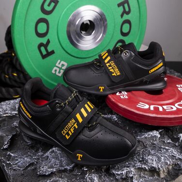 Взуття для важкої атлетики CASTIRON LIFT: кросівки для пауерліфтингу, важкої атлетики та CrossFit, для чоловіків та жінок (40 EU, Gold)