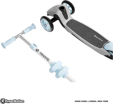 Самокат дитячий Kinderroller HyperMotion 3в1 блакитний: самокат, біговел, літній транспорт для дівчаток та хлопчиків