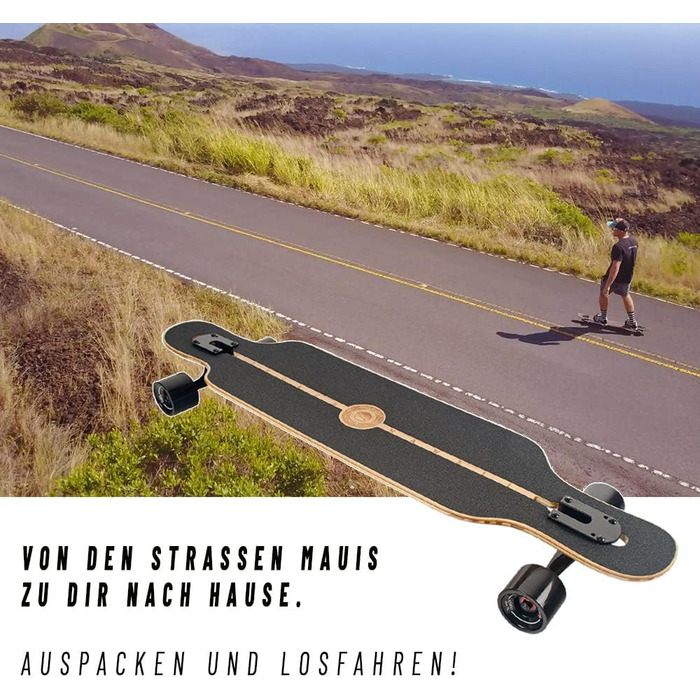 Лонгборд JUCKER HAWAII HOKU V2 Flex 2 з бамбука та скловолокна, для дітей і дорослих, різні дизайни, професійна якість