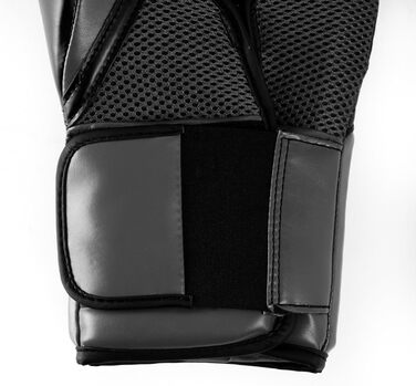 Боксерські рукавички Everlast Elite 2 для спарингу та тренувань, 8oz, чорно-сірі