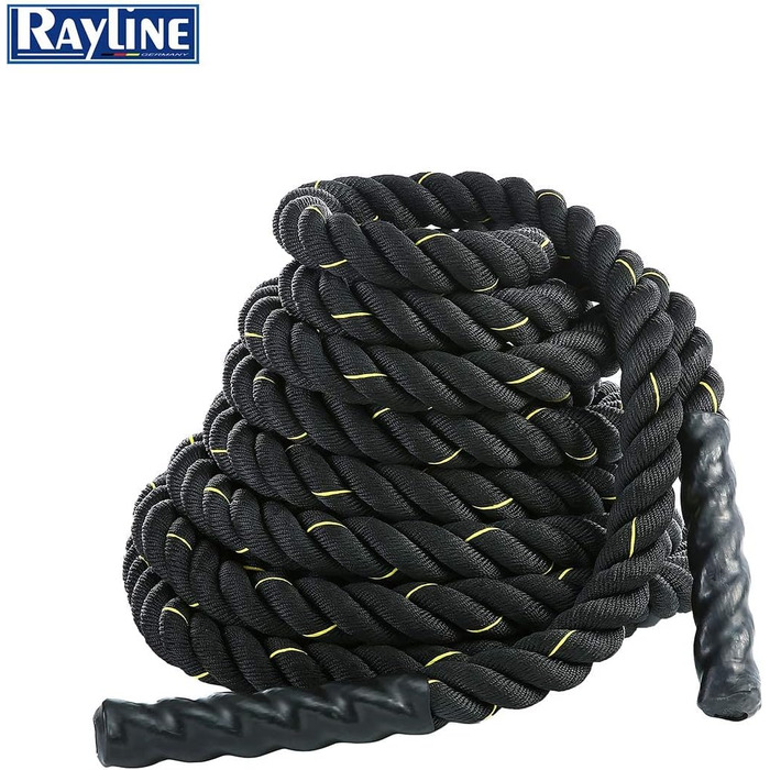 Тренувальний канат Rayline Battle Rope 15 м для фітнесу, бодібілдингу, аеробіки, кросфіту, силових тренувань