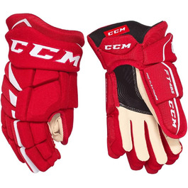 Хокейні рукавички CCM Jetspeed FT485 Senior червоно-білі 15 дюймів