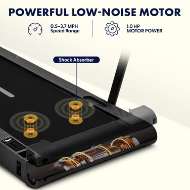 Бігова доріжка-компакт Squatz 2-in-1 Walking Pad, чорна