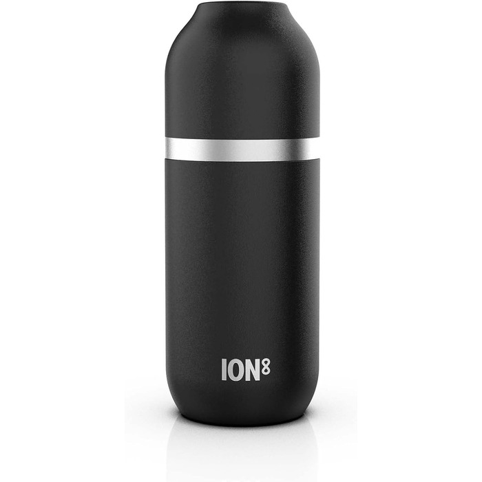 Термос ION8 з вакуумною ізоляцією ThermoShield для гарячих та холодних напоїв, великий ізольований стакан 2 чашки, магнітна кришка, м'яке дно, стильний та екологічний, чорний