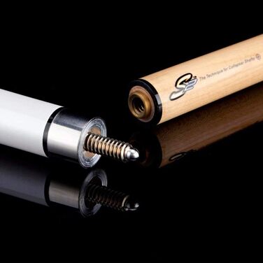 Більярдний кий COLLAPSAR R Serie 147 см, 2-секційний, з ручкою з PU, кленова деревина, білий, 19.5OZ