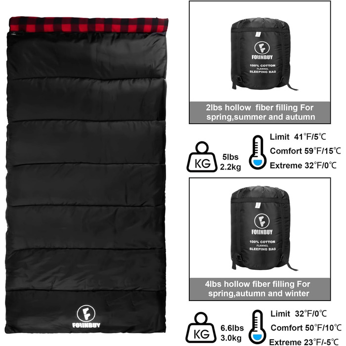Спальний мішок фланелевий теплий 3-4 сезони XXL з бавовняним утеплювачем для дорослих, відпочинку на природі, риболовлі, кемпінгу, походів, легкий, для дому та вулиці, блакитний з 2lbs наповнювачем (червоний з 2lbs наповнювачем)