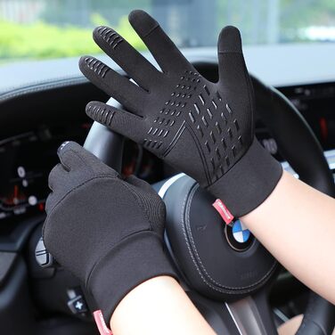 Велосипедні рукавички Lapulas з сенсорним екраном для чоловіків та жінок, чорні, XL