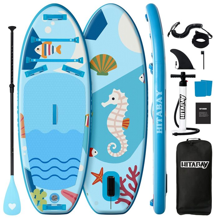 Надувне SUP-борд для дітей та підлітків. Комплект з аксесуарами. Макс. вага: 75/80/120 кг. Дизайн 
