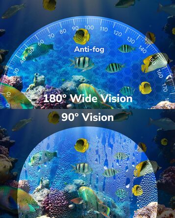 Маска для снорклінгу ACURE SN04, повна маска з кріпленням для камери, антизапітніння, CO2 безпечна, для дорослих та підлітків (чорно-зелена, S/M)