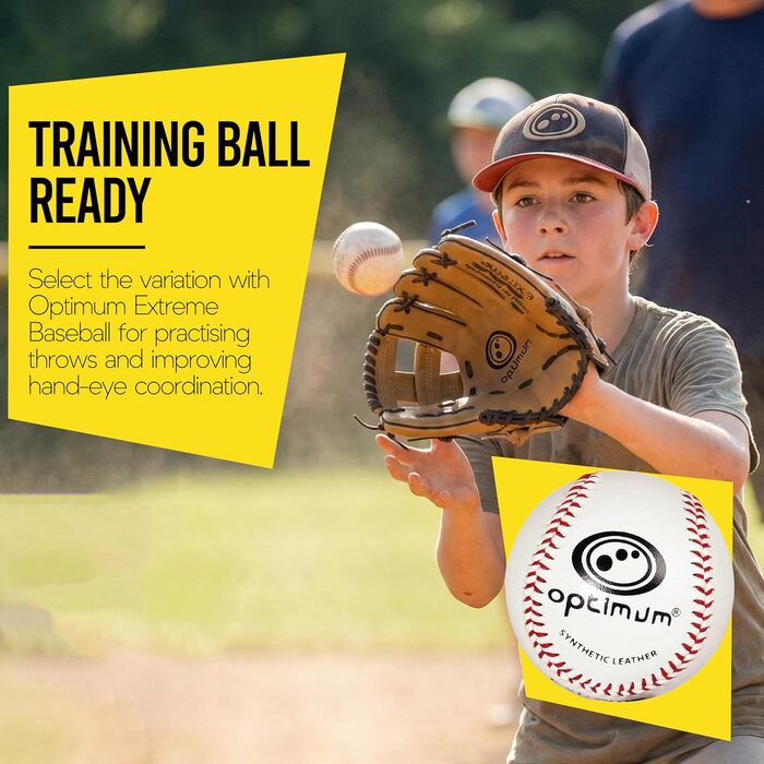 Бейсбольна рукавиця Optimum Extremer для лівші, дитяча: глибока кишеня, м'яка підкладка, захист зап'ястя
