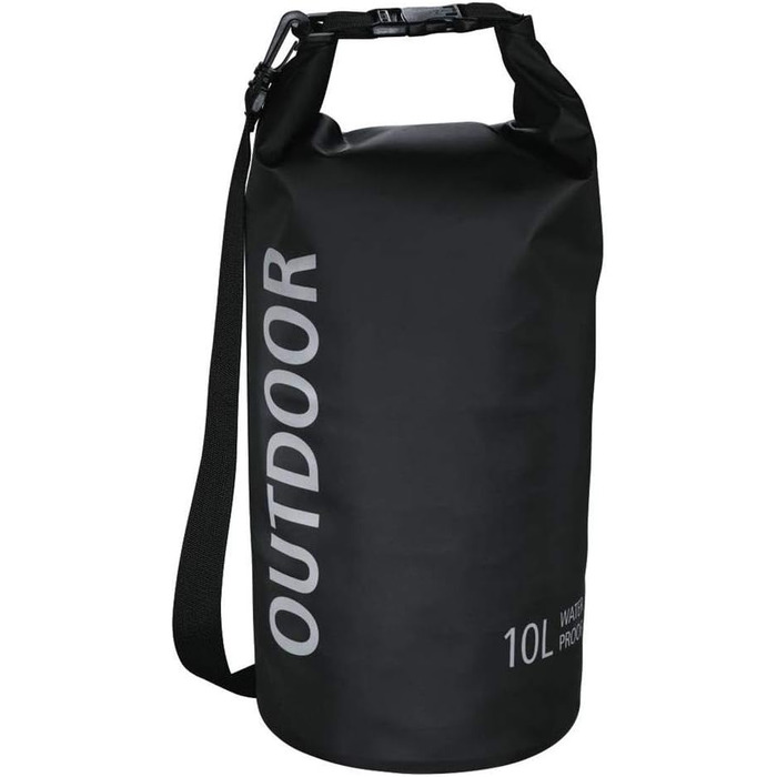 Водонепроникний мішок Hama 10 л з Rolltop, плечовий ремінь, чорний (з тканини Tarpaulin)