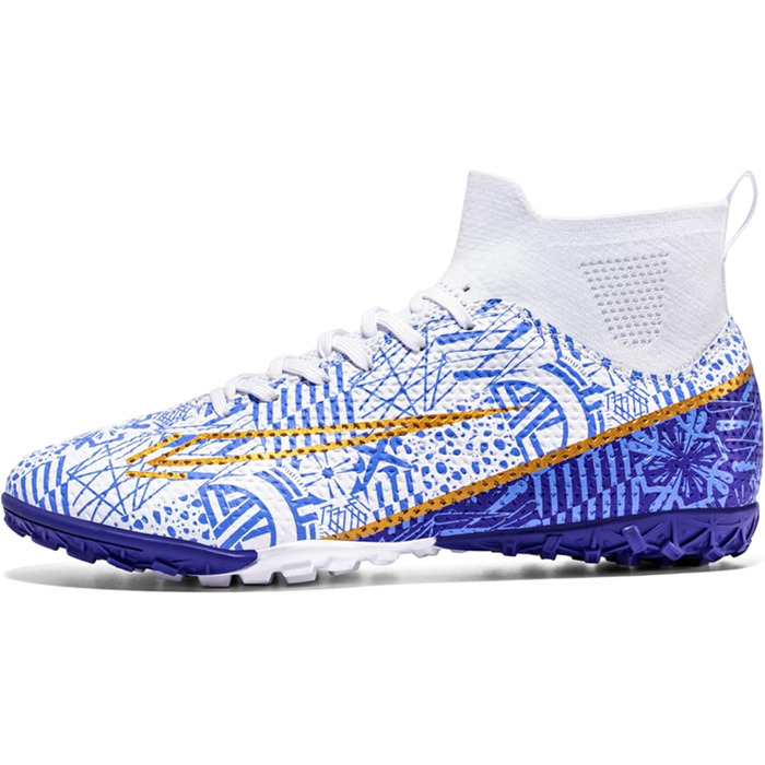 Дитячі футбольні бутси KUUK для штучного покриття, газону та залу. Підходять для хлопчиків та дівчаток. Розмір 38 EU, модель K1126, білі.