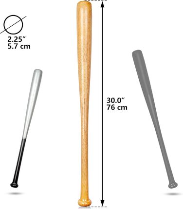 Біта для бейсболу Redfield з масиву екологічного дерева, 76 см, 2 кольори