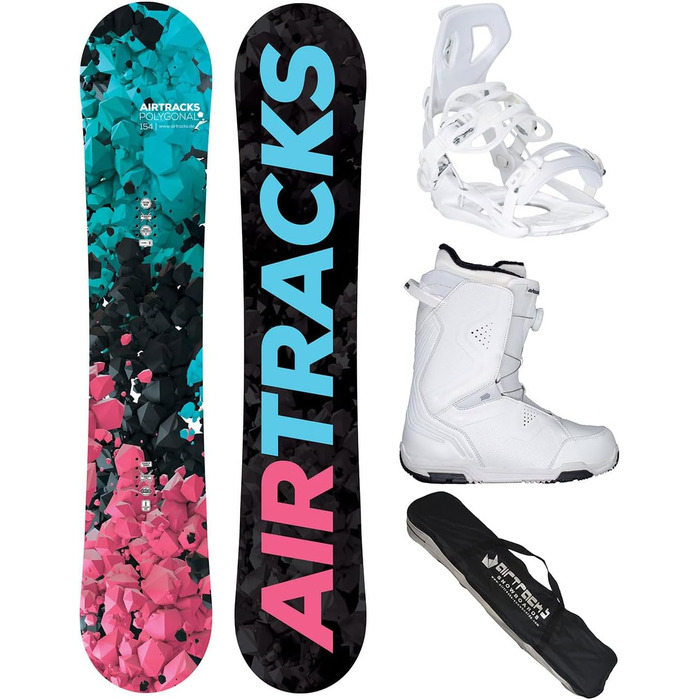 Snowboard Airtracks Damen Set: дошка, кріплення Master W Fastec, черевики Strong Atop W 38, сумка SB (138, 144, 147, 154 см)