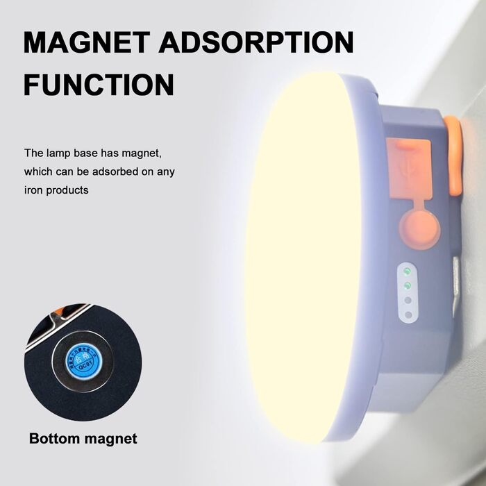 LED кемпінговий ліхтар 2000 люменів з Powerbank 9900mAh, налобний ліхтар для кемпінгу, намету, туризму та надзвичайних ситуацій (15W тепле світло)