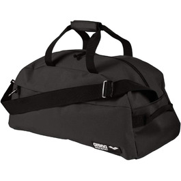 Сумка Arena Team Duffle 25 л для спорту, плавання та подорожей, з відділенням для вологого одягу, знімний ремінь, чорна