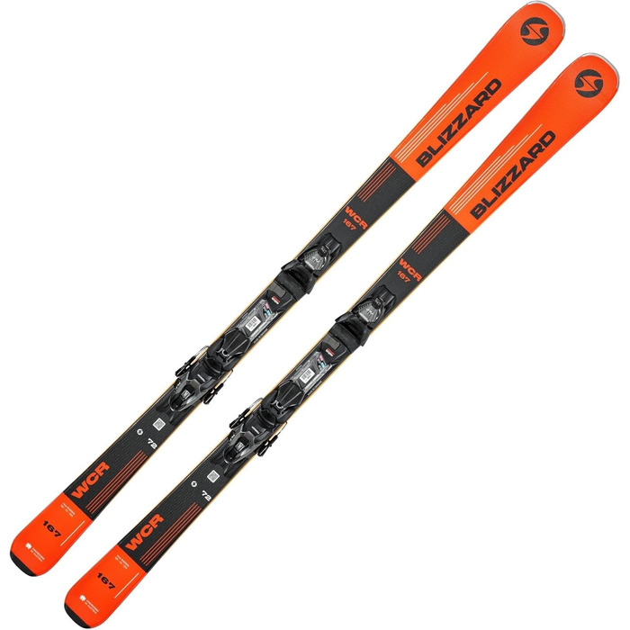 Лижі гірськолижні Blizzard WCR - повний камбер та рокер - з кріпленнями TLT10 Demo Z3-10 - для досвідчених та хороших лижників - слаломні лижі для підготовлених трас 153 см