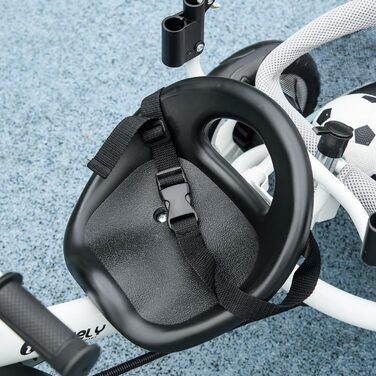 Триколісний велосипед HOMCOM 6-в-1 з батьківською ручкою для дітей 1-5 років (до 25 кг), з реверсивним сидінням, кошиком, тримачем для пляшки та сонцезахисним дахом, зелений