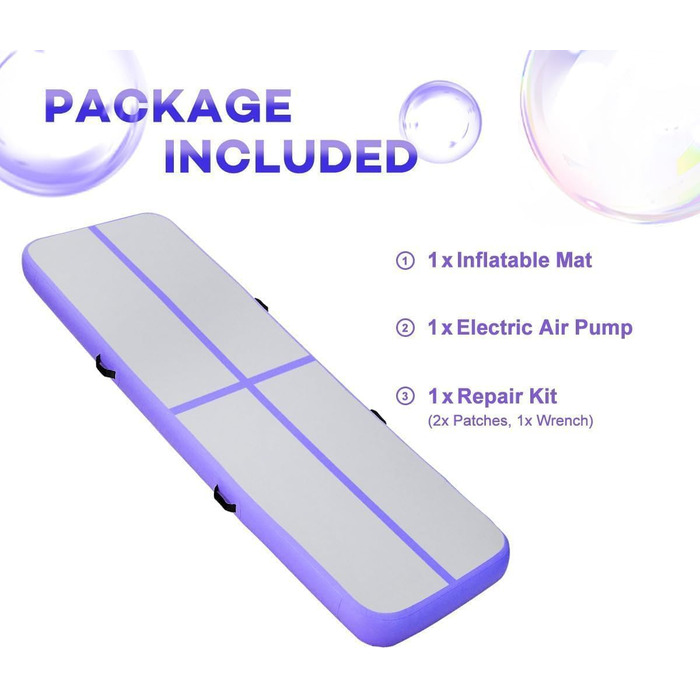 Надувна гімнастична матка для фітнесу, йоги та тренувань - 20 см, 2/3/4/5/6 м