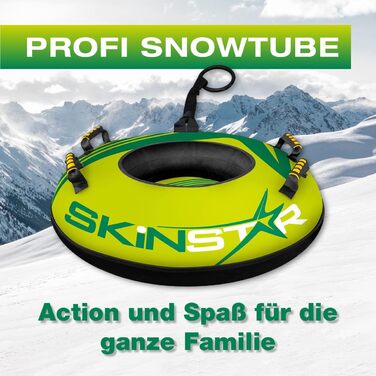 Надувні сани-коло SkinStar Snow Tube 100 см із ручками, зелений