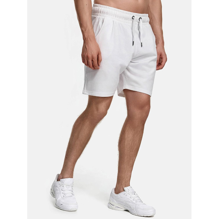 Чоловічі спортивні шорти Tazzio Sweatshorts для фітнесу та тренувань, білі, розмір L