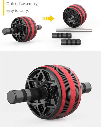 Ролик для пресу AB Wheel – тренажер для дому та спортзалу, зелений