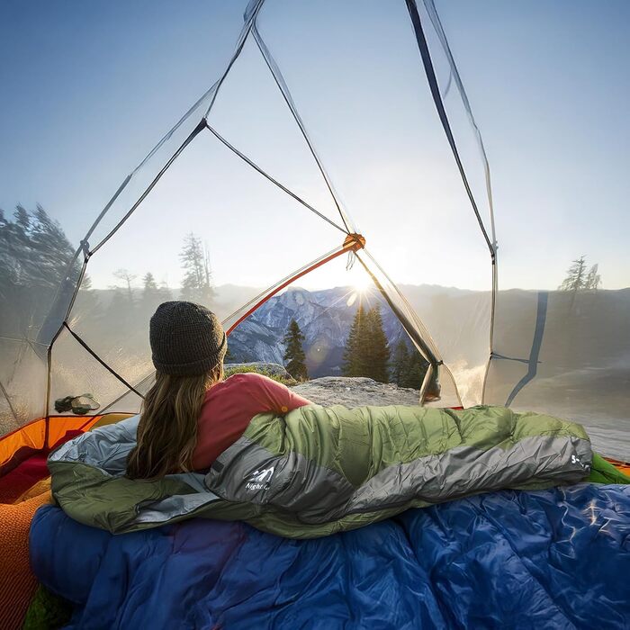 Спальний мішок Night Cat для дорослих, 3 сезони, 80x190 см, зелений