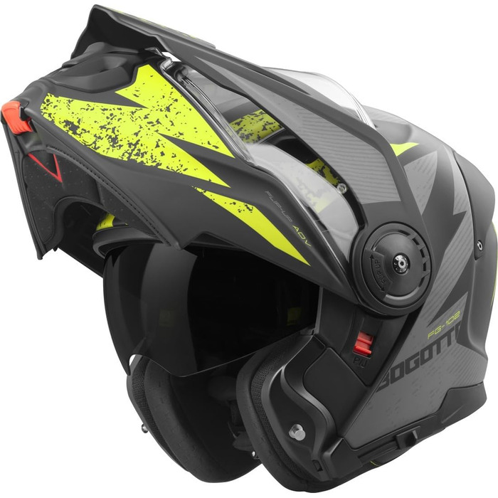 Шолом мотоциклетний Bogotto FG-102 Safari, склопластик, ендуро, чорний/сірий/жовтий, XL