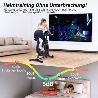 Велотренажер CHAOKE Profi Ultra-Silent з магнітним опором, до 160 кг, з мобільним додатком