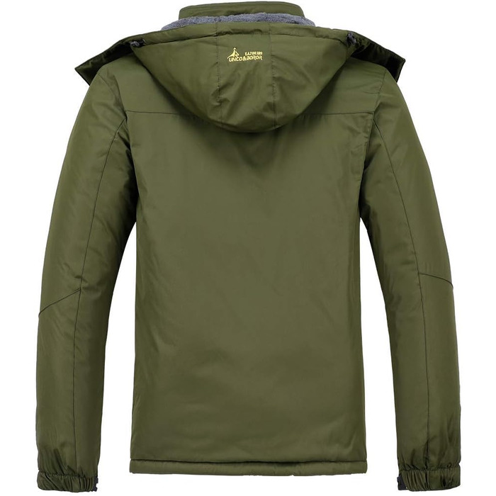 Чоловіча лижна куртка тепла зимова непромокальна Mante, вітрозахисна, з капюшоном для походів та подорожей (Хакі, M)