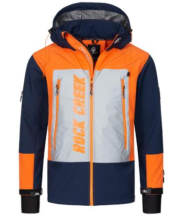 Чоловіча куртка-софтшелл Rock Creek Outdoor H-238, темно-синя, розмір 3XL