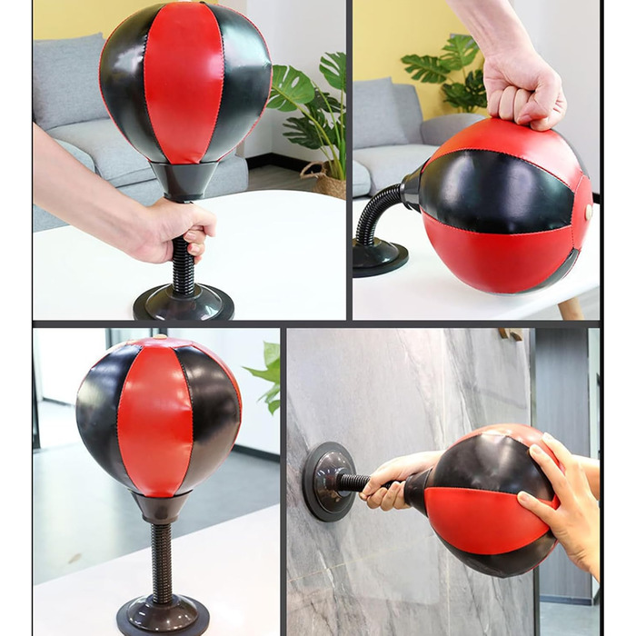 Бокс-груша надувна для офісу з присоскою | Розвантаження стресу для підлітків, офісних працівників, студентів