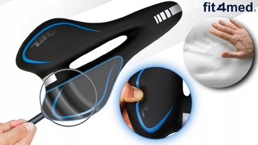 Велосипедне гелеве сідло Fit4Med Airflow, м'яке, 160 мм