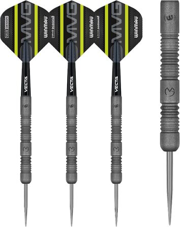 Дротики WINMAU Michael Van Gerwen MvG Exact 23 г, вольфрамові, з оперенням і стрижнями
