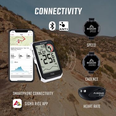Велокомп'ютер SIGMA ROX 4.0 Special Edition GPS бездротовий з навігацією та кріпленням OVERCLAMP Butler | Сумісний з E-Bike, вимірювач висоти, білий колір