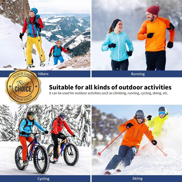 Рукавички для велосипедистів зимові чоловічі та жіночі. Теплі, водонепроникні, з сенсорним екраном. Ідеальні для катання на велосипеді, лижах, бігу та роботи.